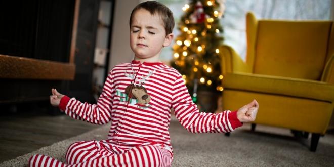 Kids doing meditation