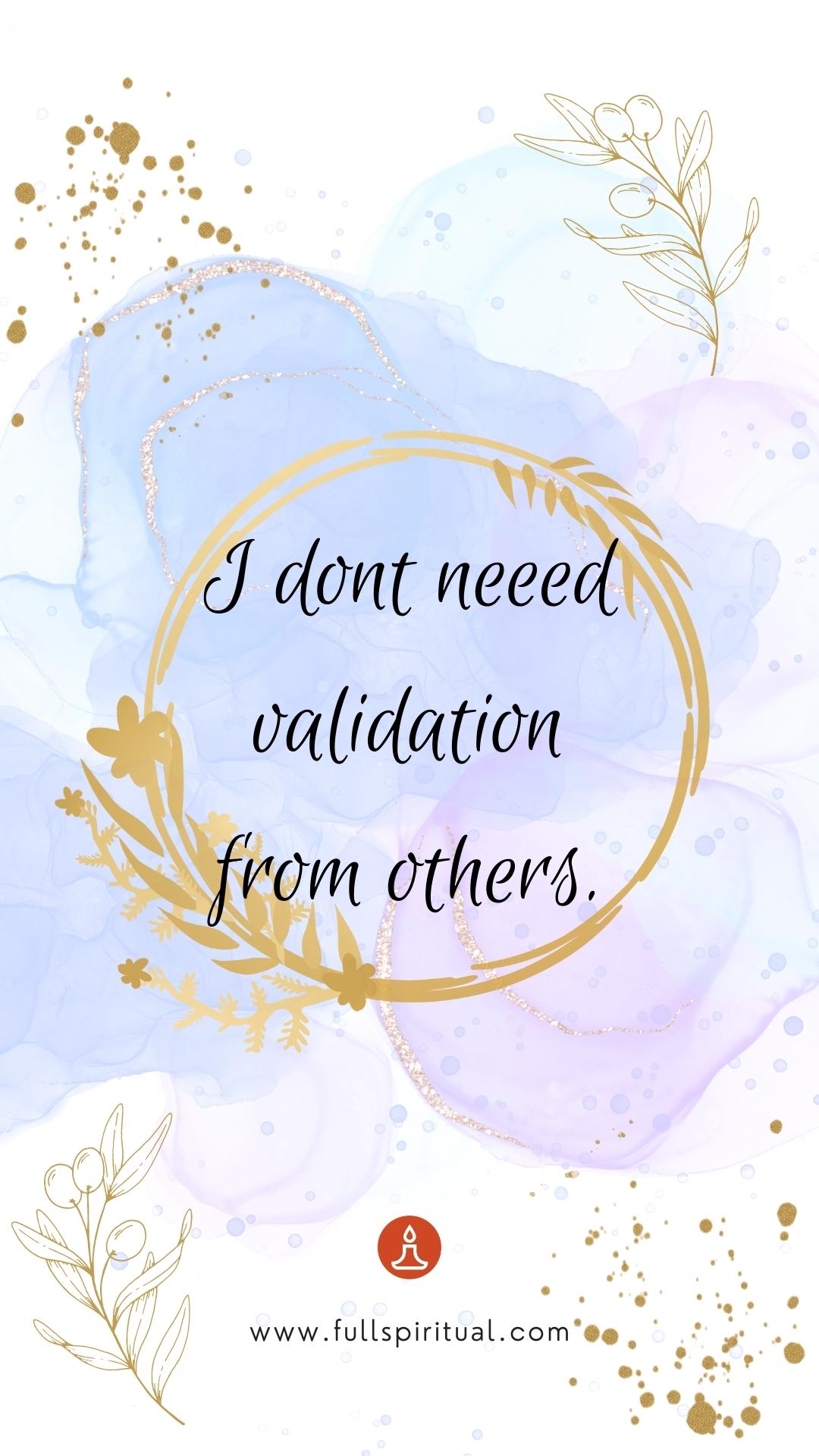 don't need validation