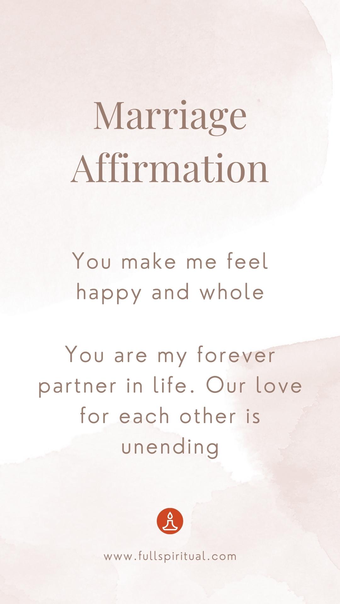 happy marriage affirmation