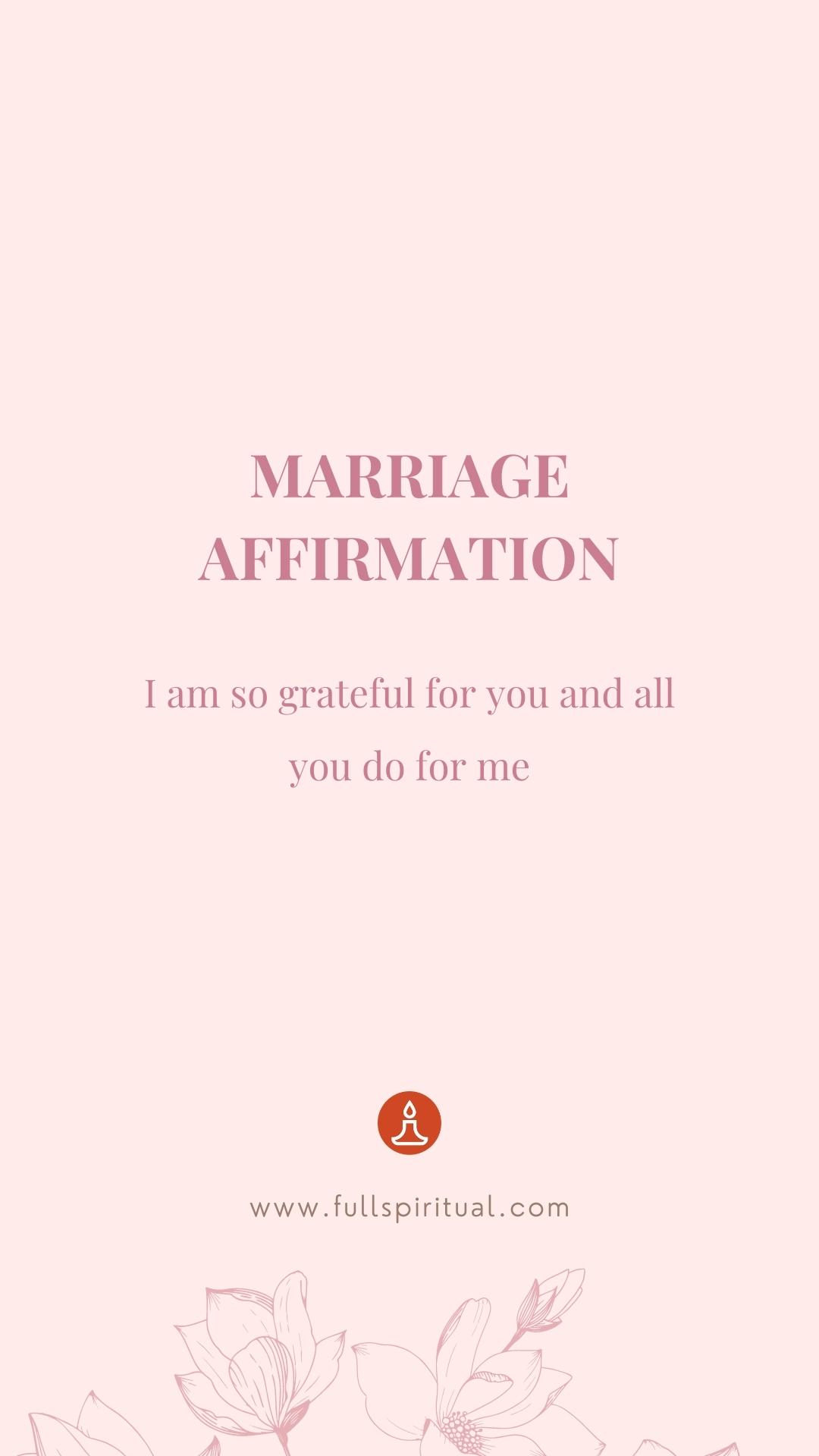 marriage affirmation