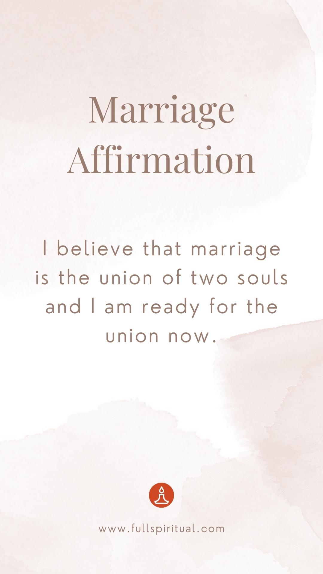 marriage soul affirmation