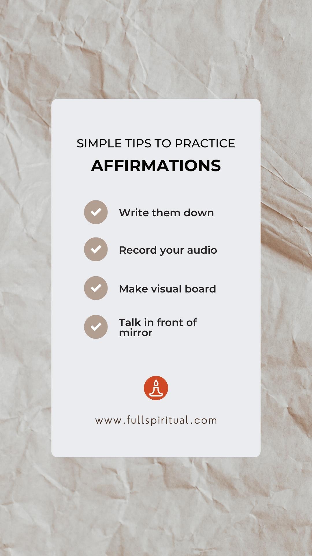 ways to practice affirmations