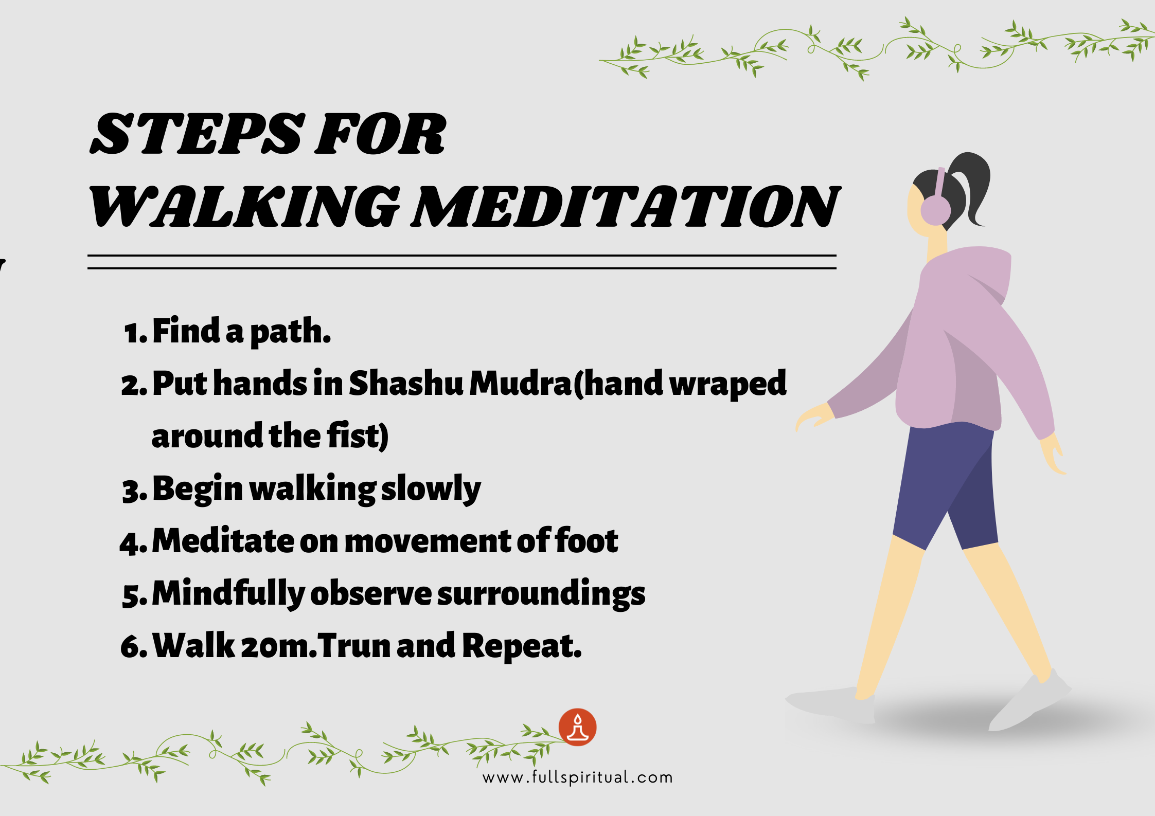 steps for walking meditation