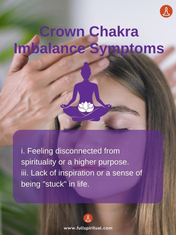 crown chakra imbalance symptoms